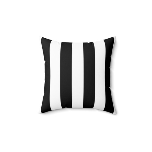 Modern Black and White Striped Pillow
