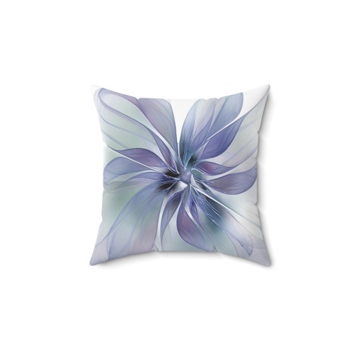 Periwinkle Blue Flower Decorative Pillow