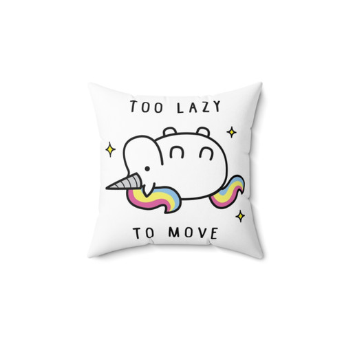 Unicorn graphic throw pillow for lazy decor