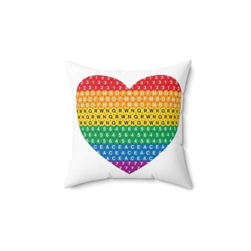 Pride MTA Heart Pillow - Cozy Decorative Accent Pillow