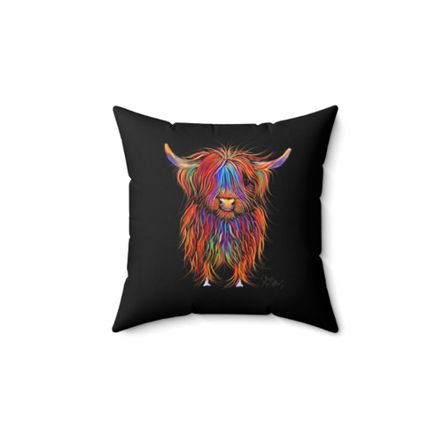 Scottish Highland Cow Print Pillow