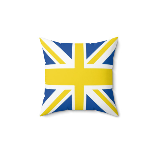 Leeds Union Jack Flag Decorative Pillow