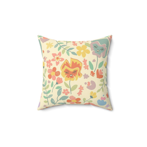 Alice in Wonderland Flowers Throw Pillow