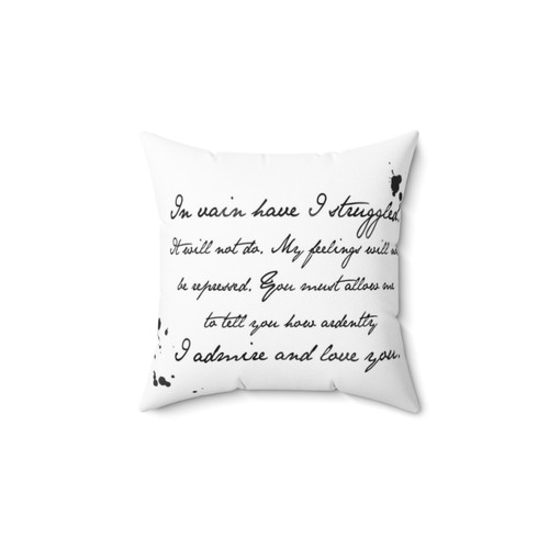Mr Darcy Proposal Quote Pride and Prejudice Pillow