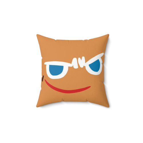 Gingerbrave Cursed Face Cookie Run Themed Decorative Pillow