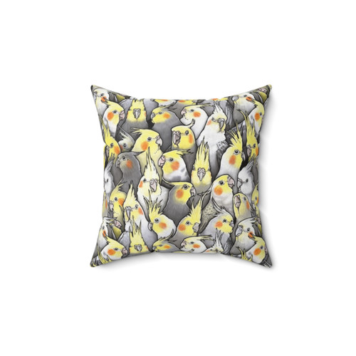 Cockatiel Print Accent Pillow