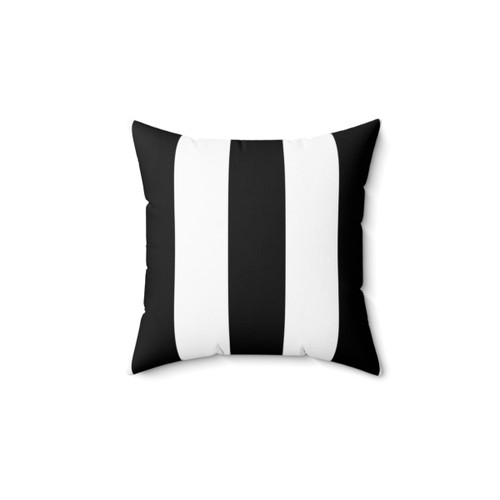 Black and White Striped Decorative Pillow