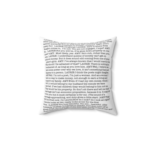 Little Women Movie Script Pillow