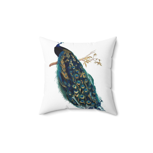 Vintage Peacock Decorative Throw Pillow