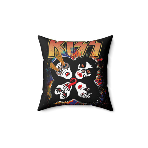 KISS Rock and Roll Over Splash Logo Pillow