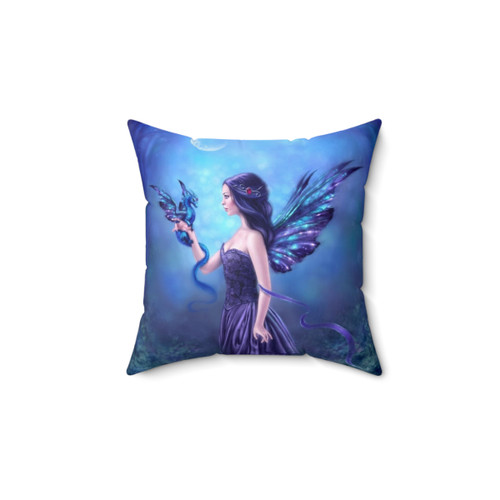 Iridescent Fairy and Dragon Decorative Throw Pillow