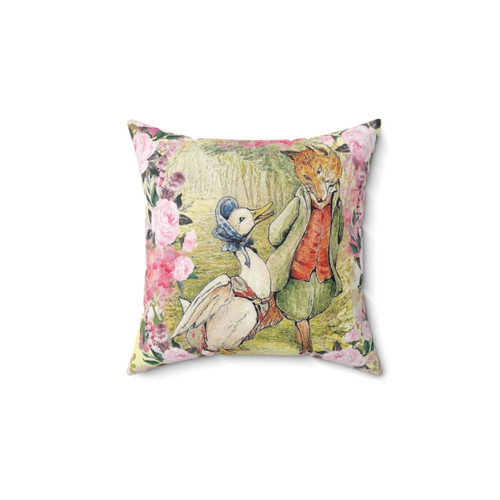 Jemima Puddle-Duck Floral Pillow