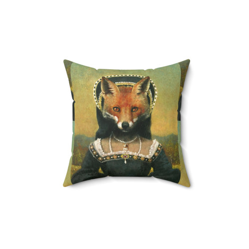 Tudor Vixen Pillow - Decorative Pillow with Historical Animal Portrait
