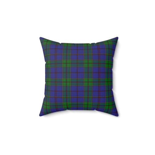 Strachan Tartan Pillow with Clan Crest