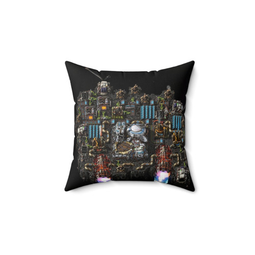 Factorio Ship Pillow - Soft Factory Gaming Cushion