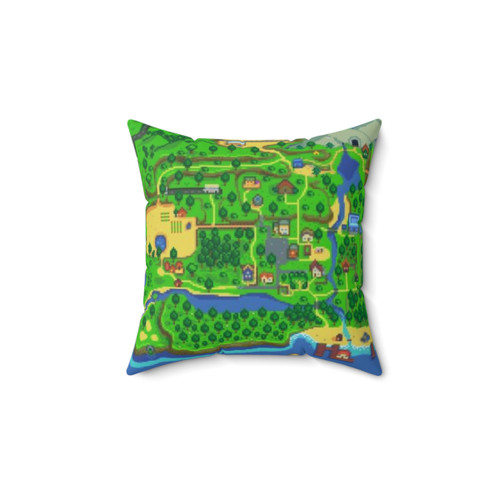 Stardew Valley Map Pillow - Decorative Video Game Cushion
