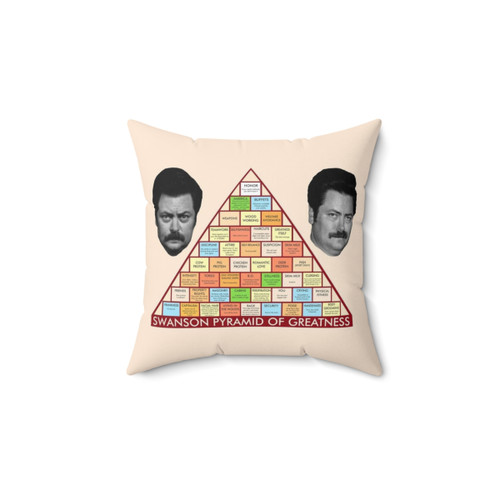 Ron Swanson's Pyramid of Greatness Pillow