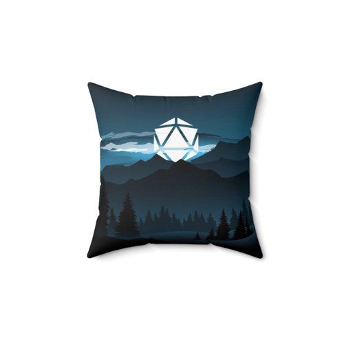 Mountain Full Moon D20 Dice Tabletop RPG Pillow