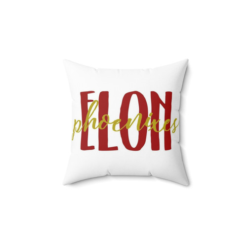 Elon Phoenixes Logo Watercolor Pillow