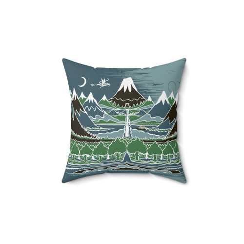 Tolkien-inspired mountain path pillow