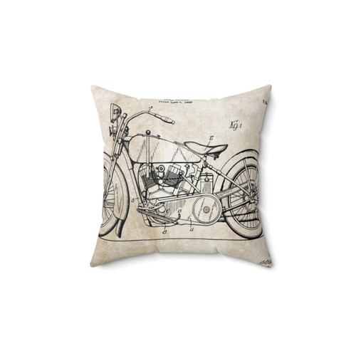 Harley Davidson Vintage Motorcycle Pillow