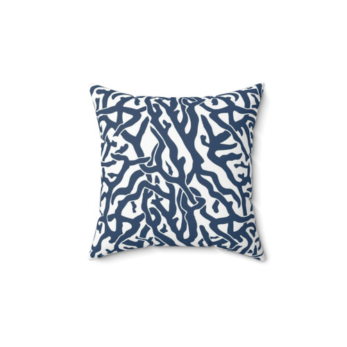 Coral Reef Pattern Coastal Pillow