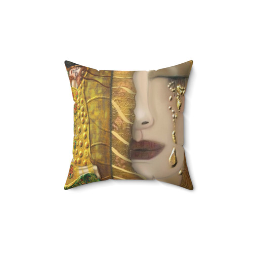 Gustav Klimt Inspired Gold Pillow