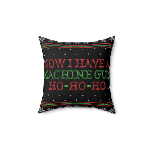 Die Hard Ugly Christmas Sweater Pillow