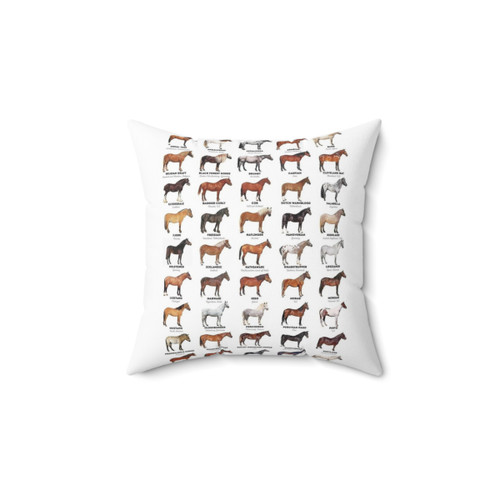 Horse Breeds of the World Decorative Throw Pillow