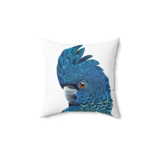Cockatoo Decorative Throw Pillow featuring a black cockatoo design