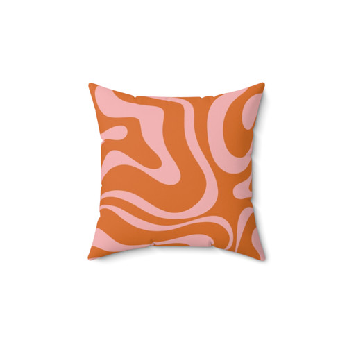 Retro Abstract Swirl Pattern Pillow