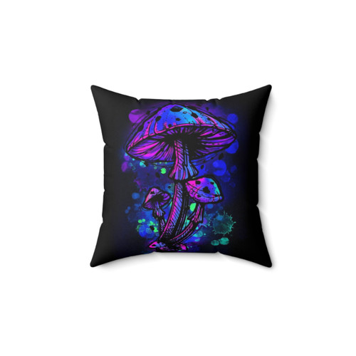 Psychedelic Mushrooms Throw Pillow