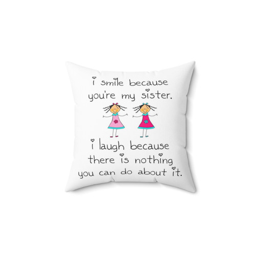 Sister Smile Decorative Pillow