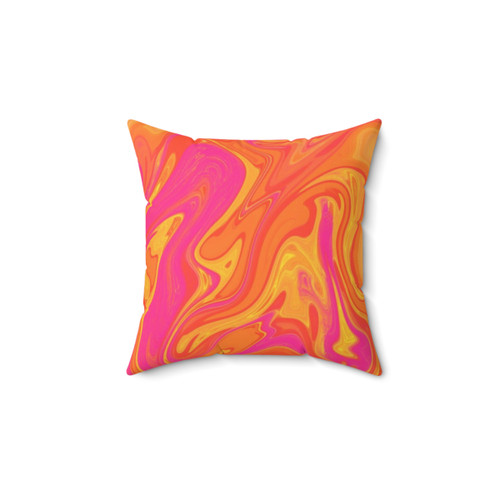 Colorful swirl pattern throw pillow