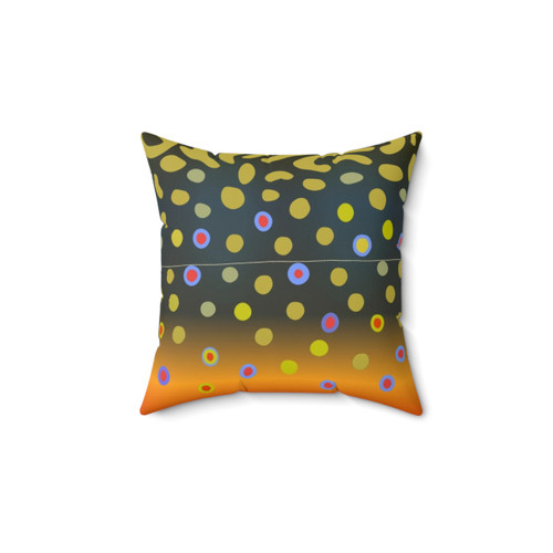 Brook Trout Skin Pillow for Rustic Fishing Decor