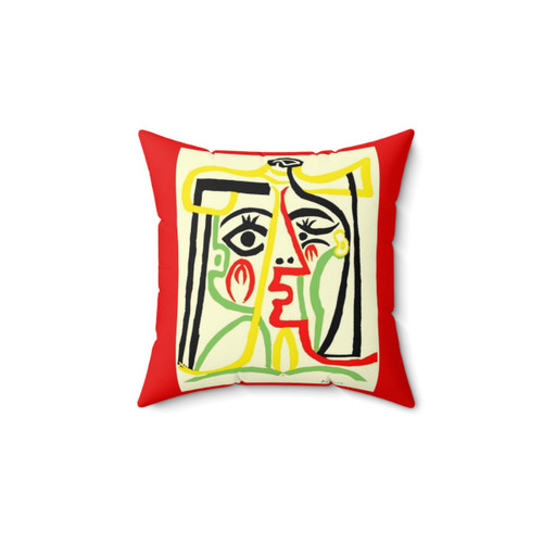 Tete de Femme Fantasy Abstract Painting Pillow