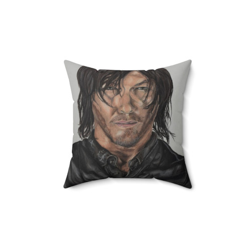 Daryl Dixon Character Portrait Pillow