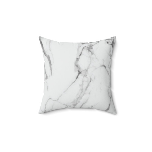 White marble pillow with grey veins