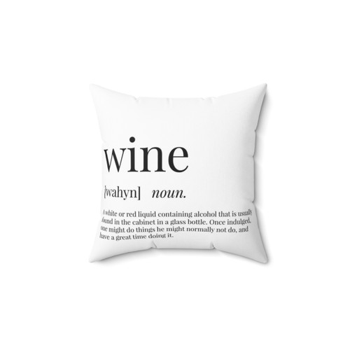 Wine Definition Decorative Throw Pillow