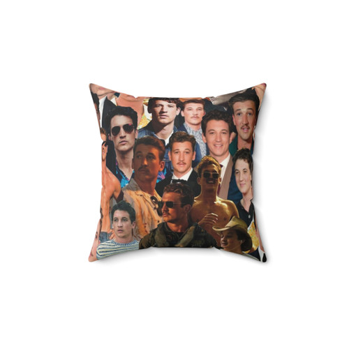 Miles Teller Photo Collage Pillow