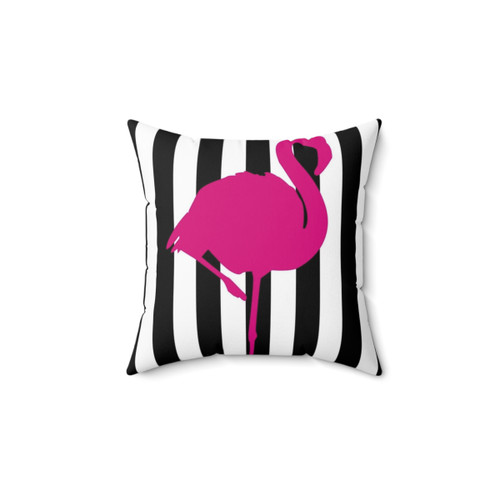 Hot Pink Flamingo Decorative Throw Pillow
