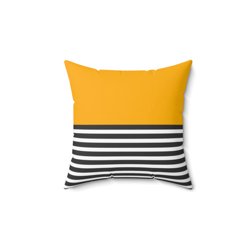 Striped and solid decorative pillow for the bedroom or living room