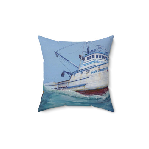 F/V Northwestern Pillow - Coastal Nautical Decor