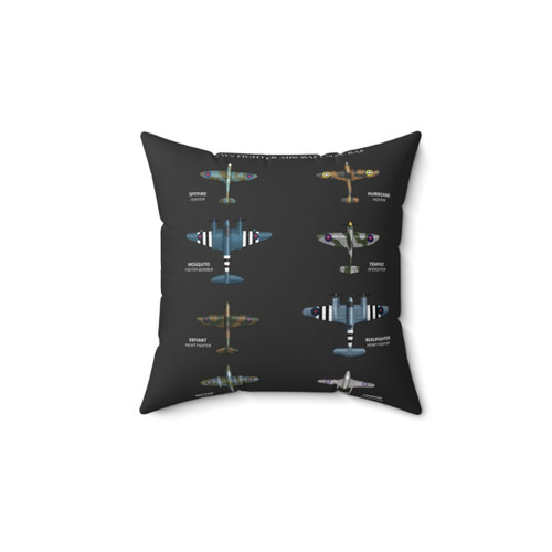 WW2 RAF Fighter Aircraft Pillow