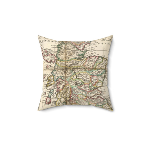 Vintage Map of Scotland Pillow