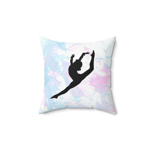 Water Colour Gymnastics Silhouette Pillow