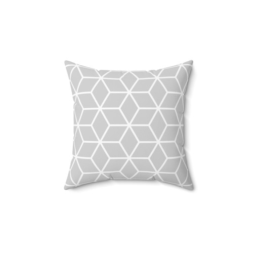 Geometric Hexagon Lattice Throw Pillow