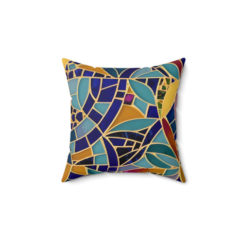 Mosaic Spain Gaudi Trencadis Style Decorative Pillow