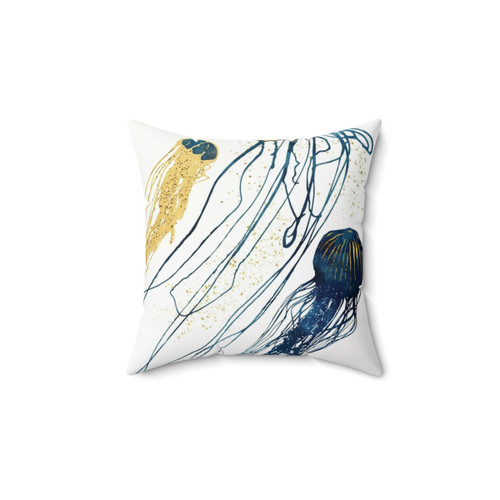 Metallic Jellyfish II Pillow - Artistic Home Decor Accent