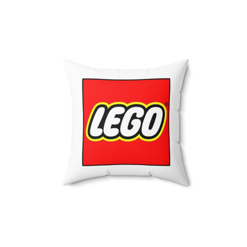 Lego-inspired toile print decorative pillow